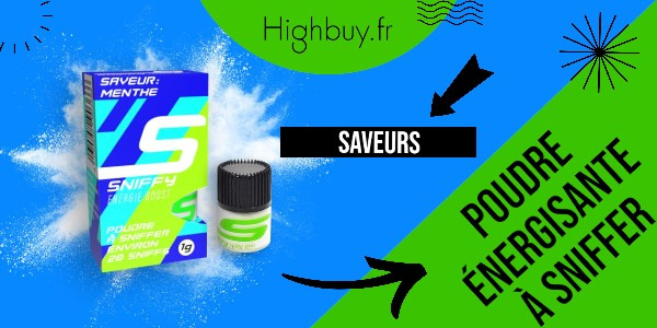 Les saveurs de la poudre énergisante Sniffy